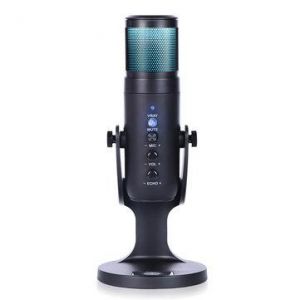 DLDZ D-950 RGB Condenser Microphone Type-C Wired Cardioid-directional Sound Recording Vocal Microphone Gaming Mic for Mobile Phone