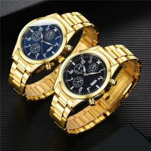 Luxury Men&#039;s Watch Business Stainless Steel Sports Analog Quartz Wristwatch Gift