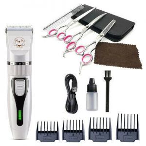 one place ציוד לכלבים Pet Dog Cat Grooming Scissors Fur Clippers Comb Kit Professional Rechargeable