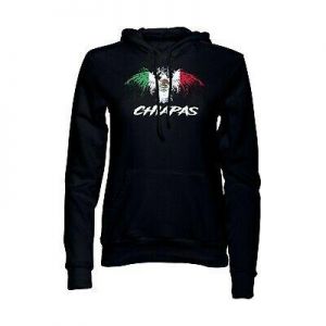 one place clothing/shoes/accessories Chiapas Mexico Eagle Flag Black  Pullover Hoodie Sudadera Sweatshirt